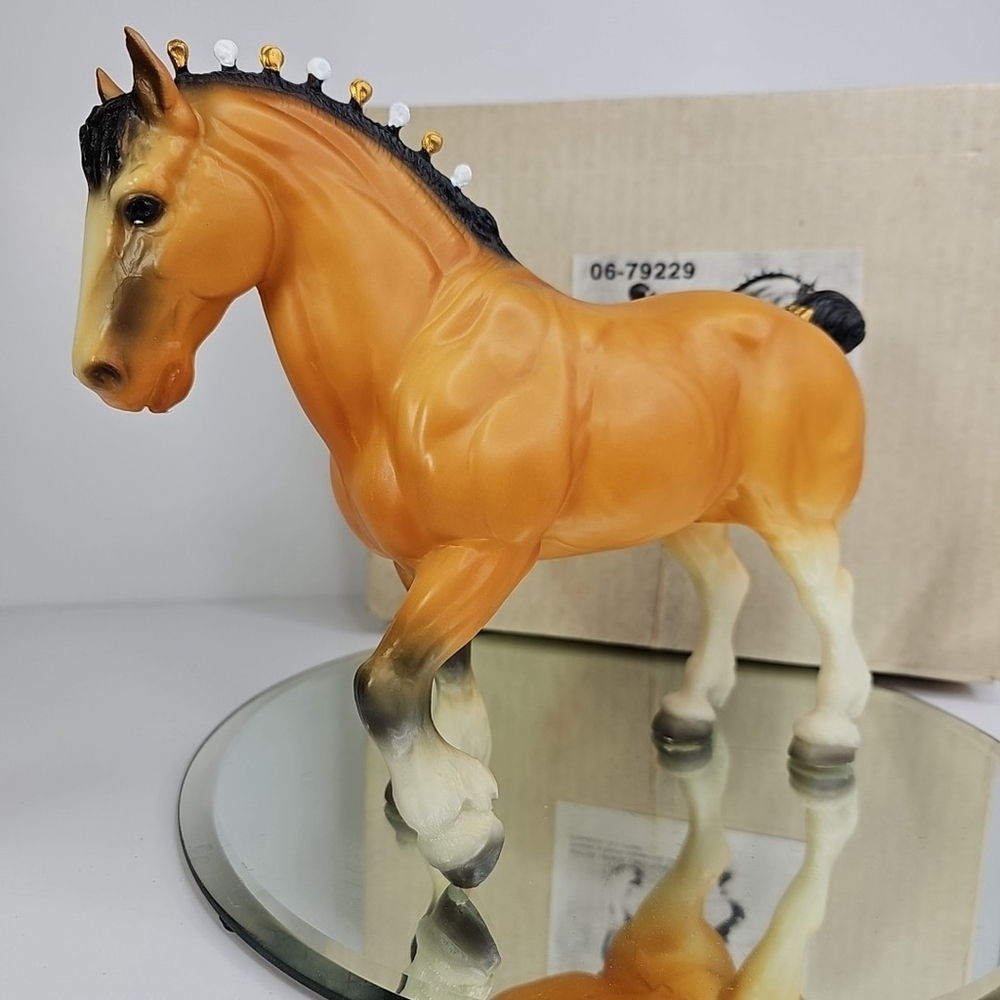 Vintage Breyer Clydesdale Horse Figure Glossy Bay Plastic Toy Stallion 06-79229